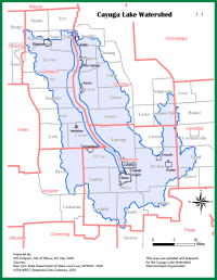 Map of the Cayuga Lake Watershed