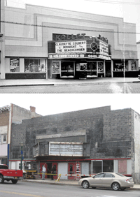 Kallet Theater renovation; historic image at top, current renovation at bottom Kallet Theater renovation; historic image at top, current renovation at bottom